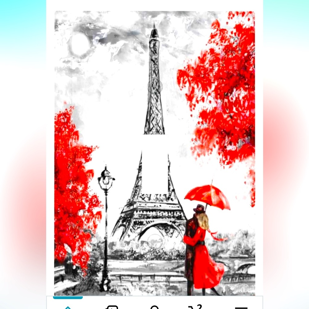 1 Gang Toggle Decorative Art Paris Eiffel Tower Wall Plate - One single Gang